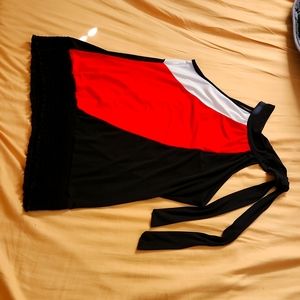 Studio Y that ties round the neck. Size small with red white black